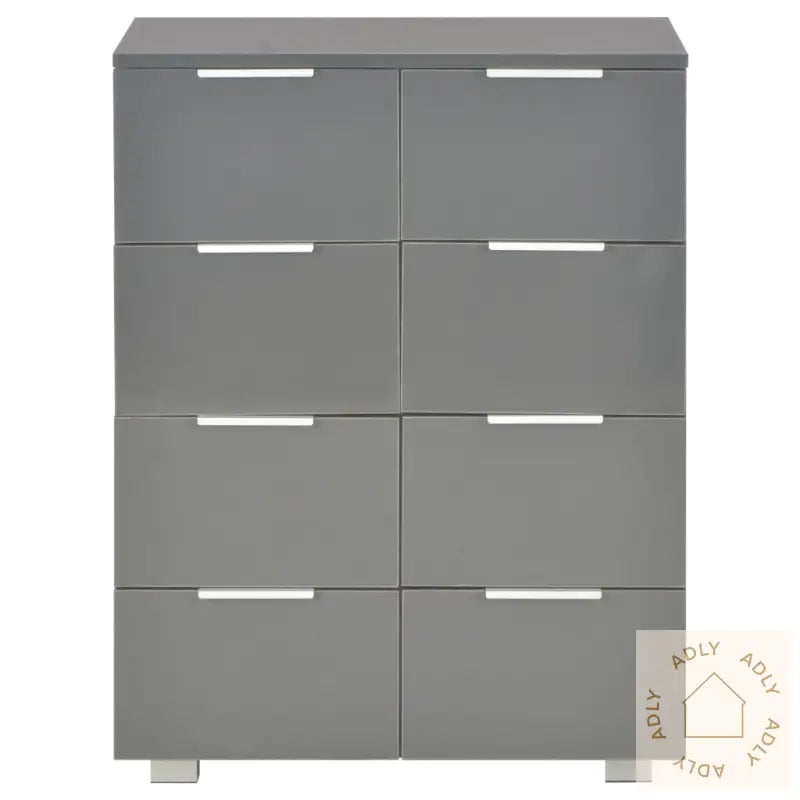 Skjenk Høyglans Grå 60X35X80 Cm Sponplate