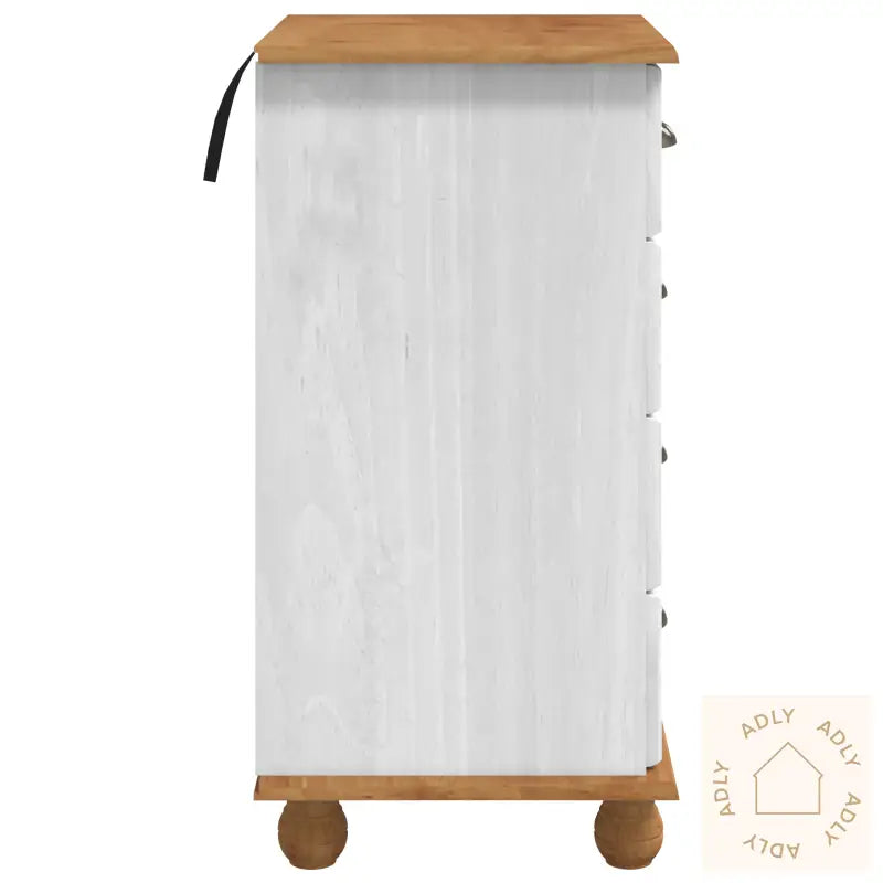 Kommode 'Askim'hvit 45.8X40X79 Cm Solid Tre Furu