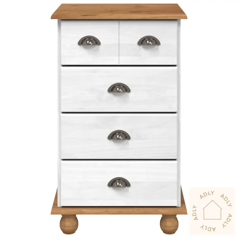 Kommode 'Askim'hvit 45.8X40X79 Cm Solid Tre Furu
