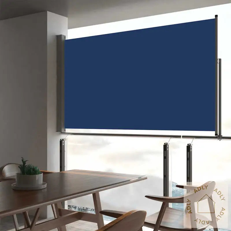 Uttrekkbar Sidemarkise 140 X 300 Cm Blå