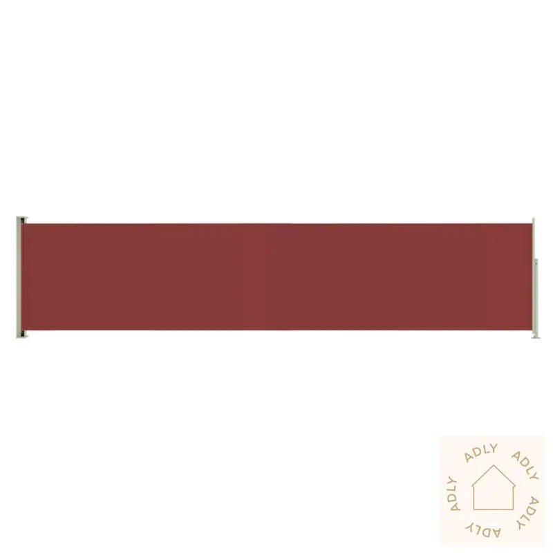 Uttrekkbar Sidemarkise 140X600 Cm Rød