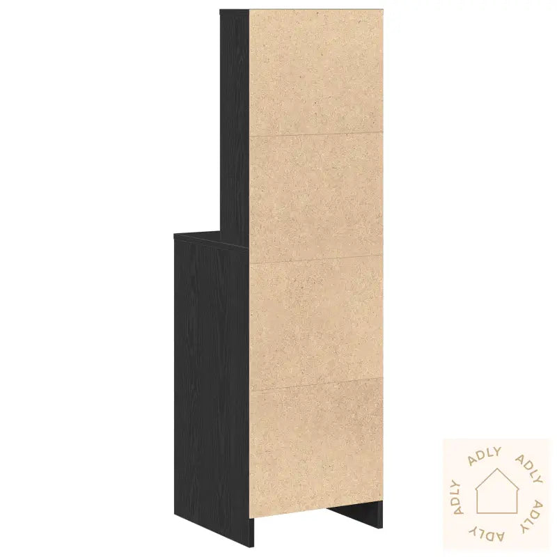 Høyskap Svart Eik 40X41X135 Cm Konstruert Tre