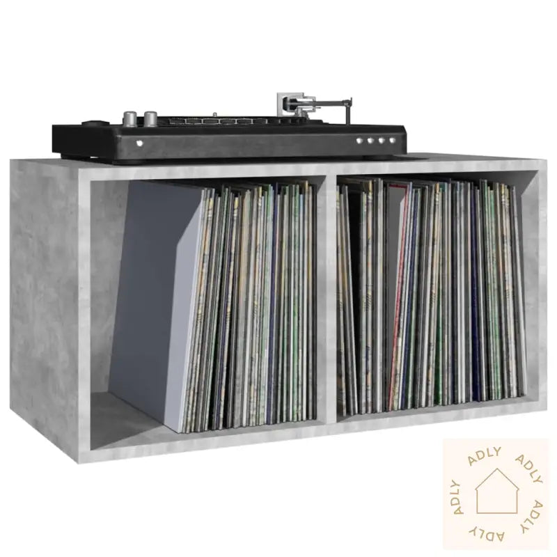 Oppbevaringsboks Lp Betonggrå 71X34X36 Cm Konstruert Tre