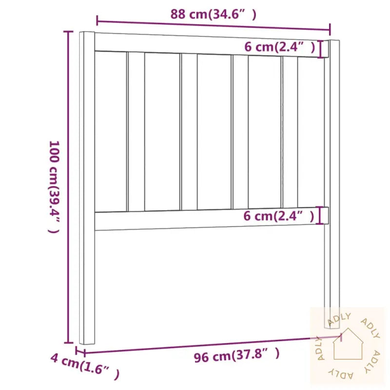 Sengegavl Honningbrun 96X4X100 Cm Heltre Furu