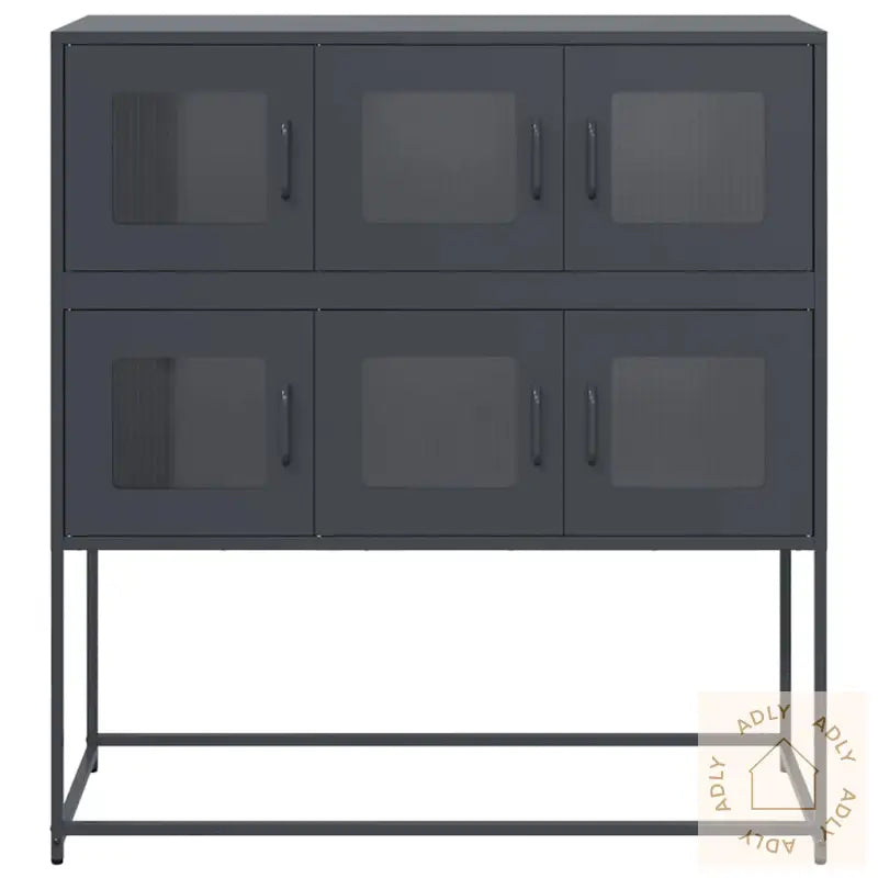 Skjenk Antrasitt 100,5X39X107 Cm Kaldvalset Stål