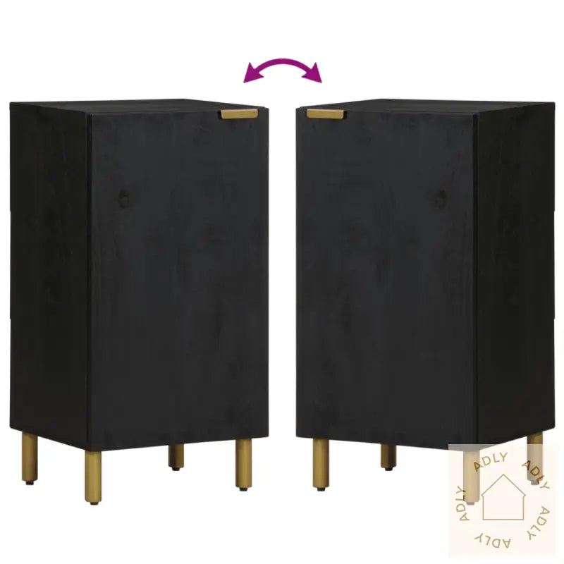 Skjenk Svart 40X33X75 Cm Konstruert Tre