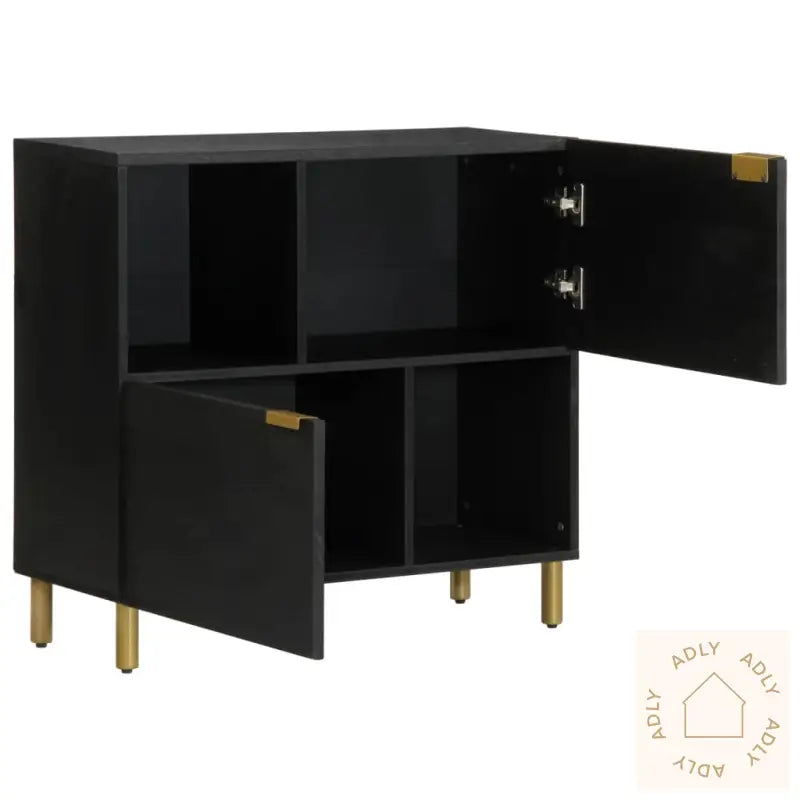Skjenk Svart 80X33X75 Cm Konstruert Tre