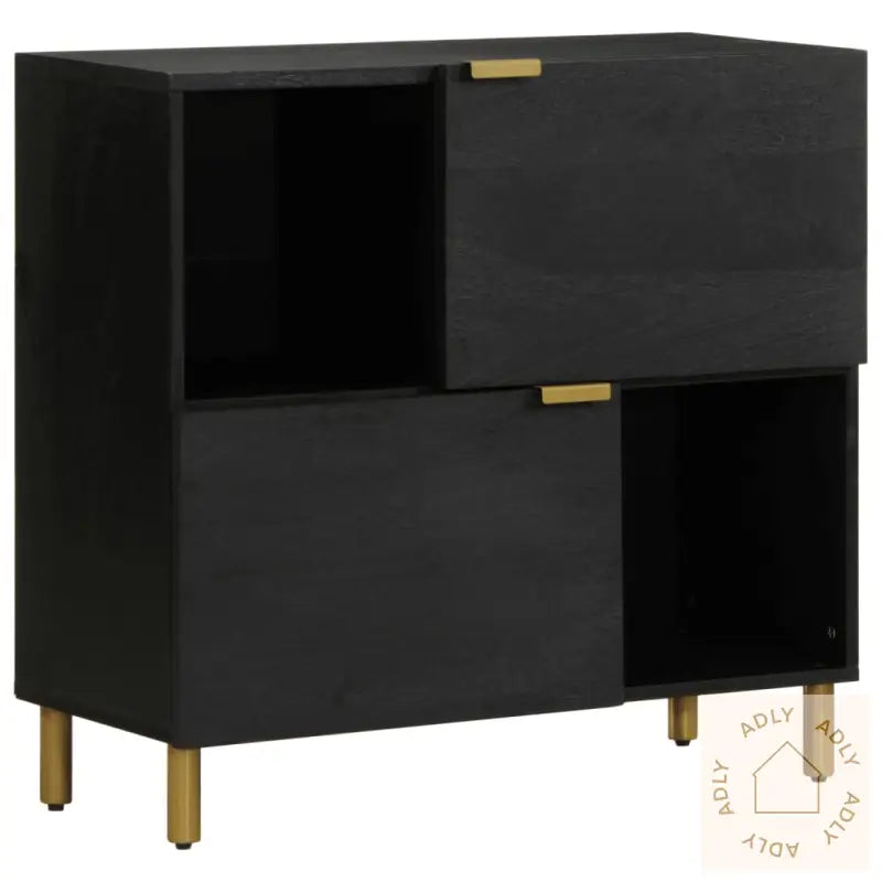Skjenk Svart 80X33X75 Cm Konstruert Tre