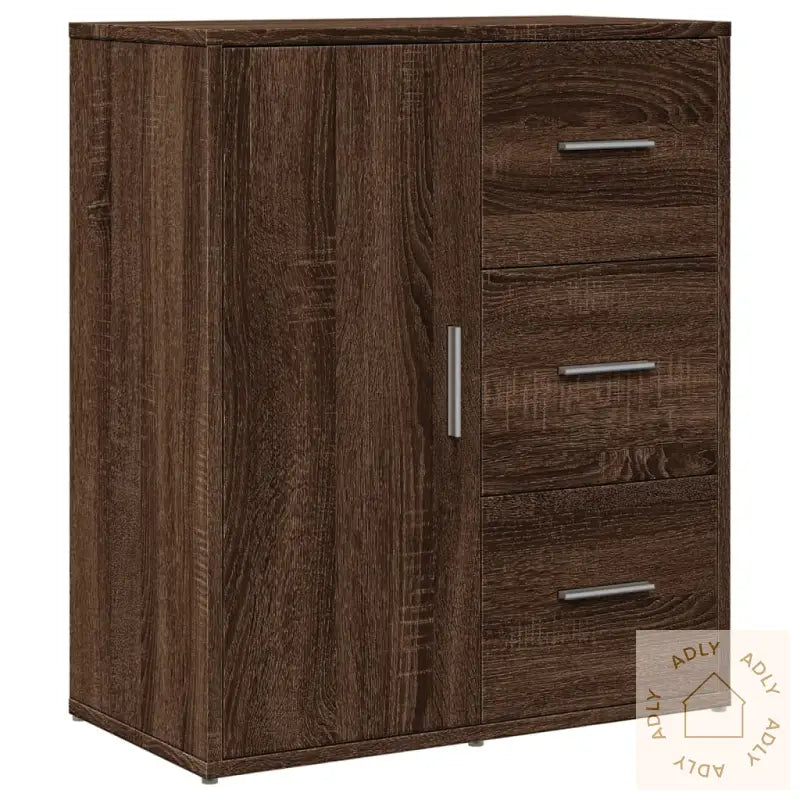 Skjenk Brun Eik 60X31X70 Cm Konstruert Tre