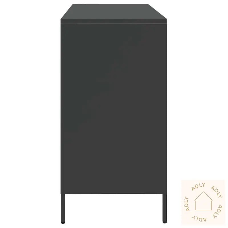 Skjenk Svart 135X39X73,5 Cm Kaldvalset Stål
