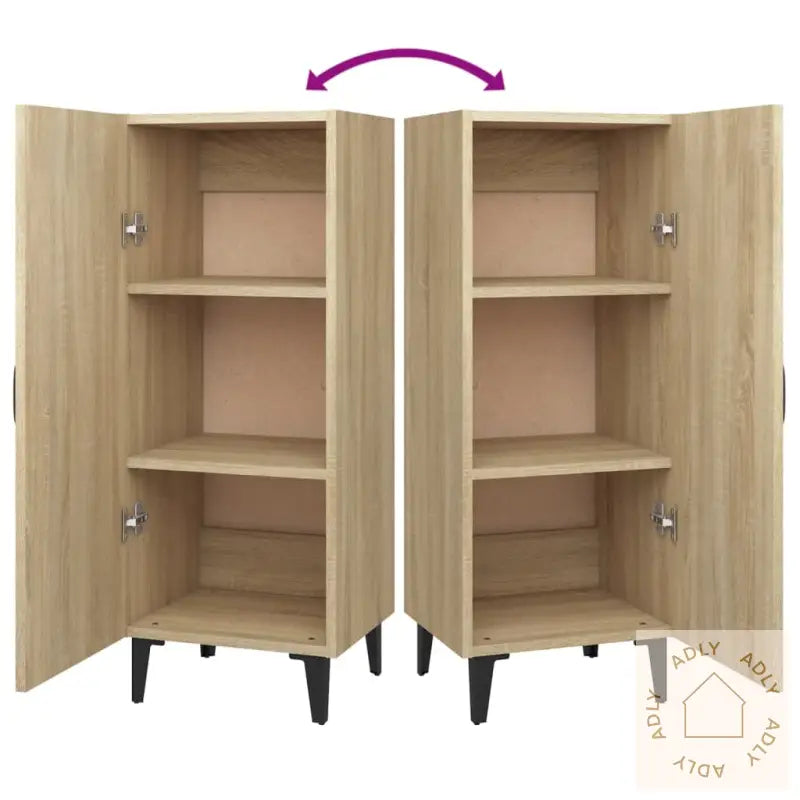 Skjenk Sonoma Eik 34,5X34X90 Cm Konstruert Tre