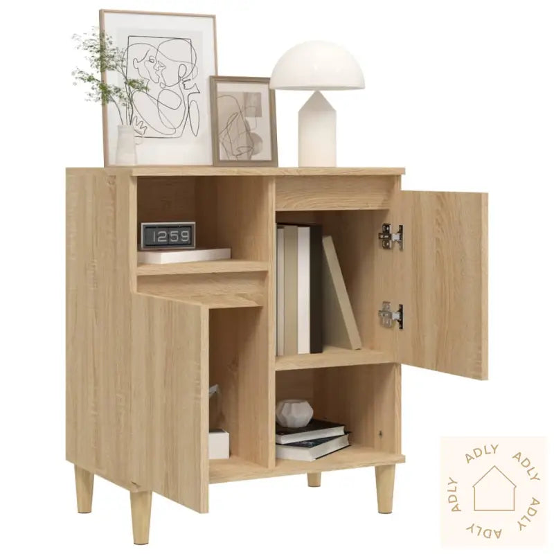 Skjenk Sonoma Eik 60X35X70 Cm Konstruert Tre