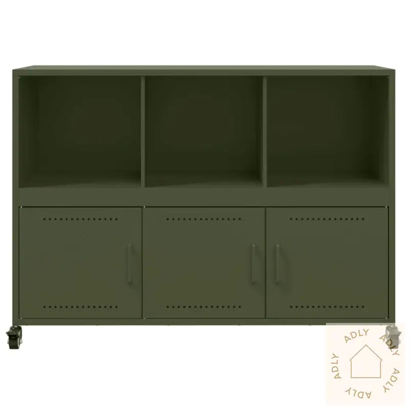Skjenk Olivengrønn 100,5X39X72 Cm Stål