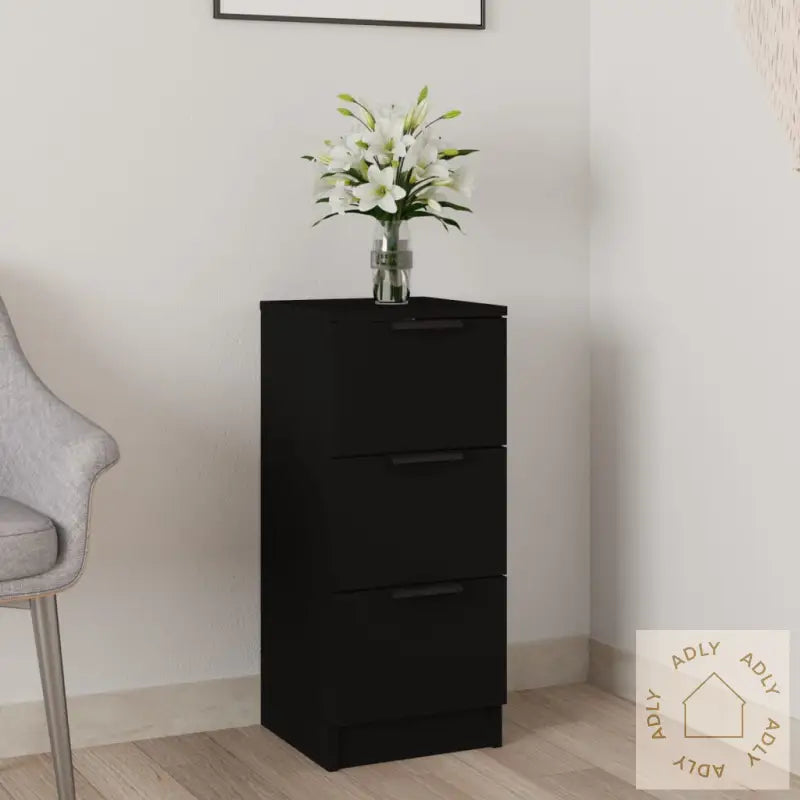 Skjenk Svart 30X30X70 Cm Konstruert Tre