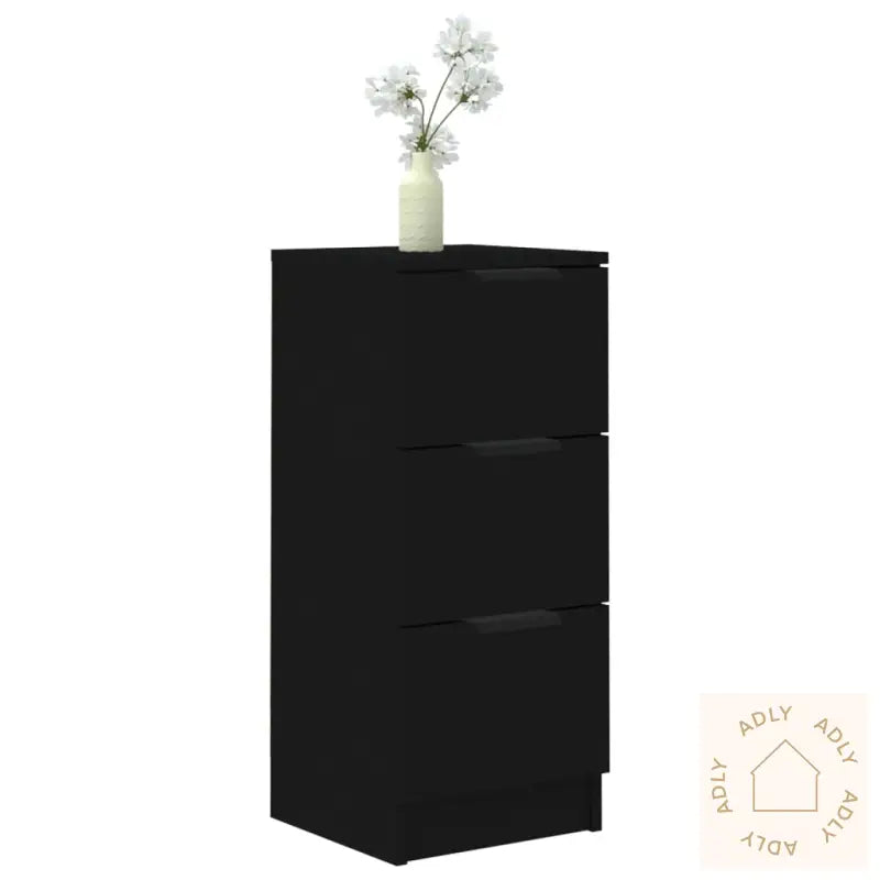 Skjenk Svart 30X30X70 Cm Konstruert Tre