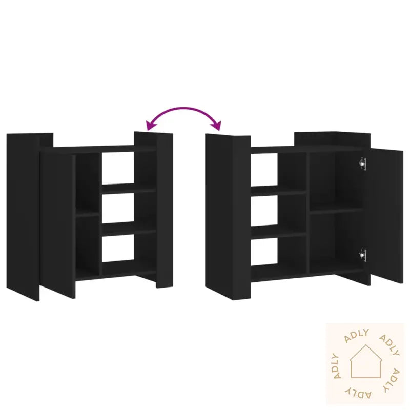 Skjenk Svart 73,5X35X75 Cm Konstruert Tre