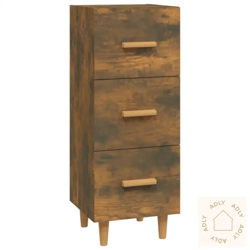 Skjenk Røkt Eik 34,5X34X90 Cm Konstruert Tre