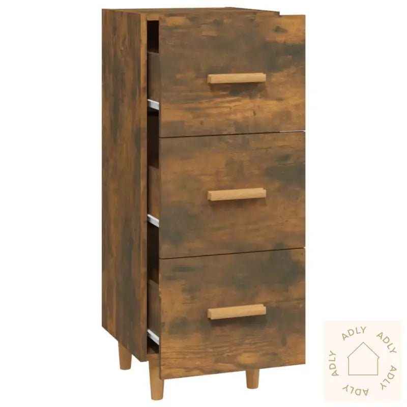 Skjenk Røkt Eik 34,5X34X90 Cm Konstruert Tre
