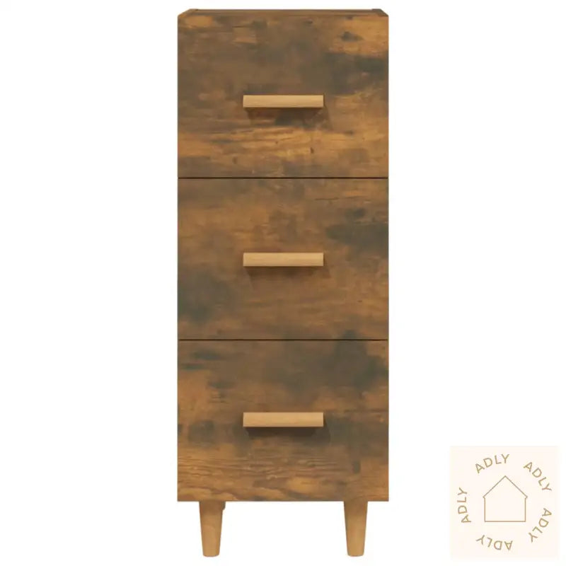 Skjenk Røkt Eik 34,5X34X90 Cm Konstruert Tre