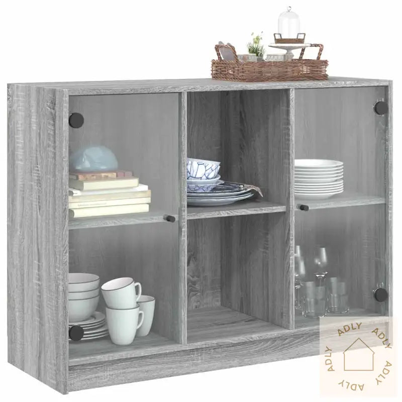 Skjenk Grå Sonoma 102X37X75,5 Cm Konstruert Tre