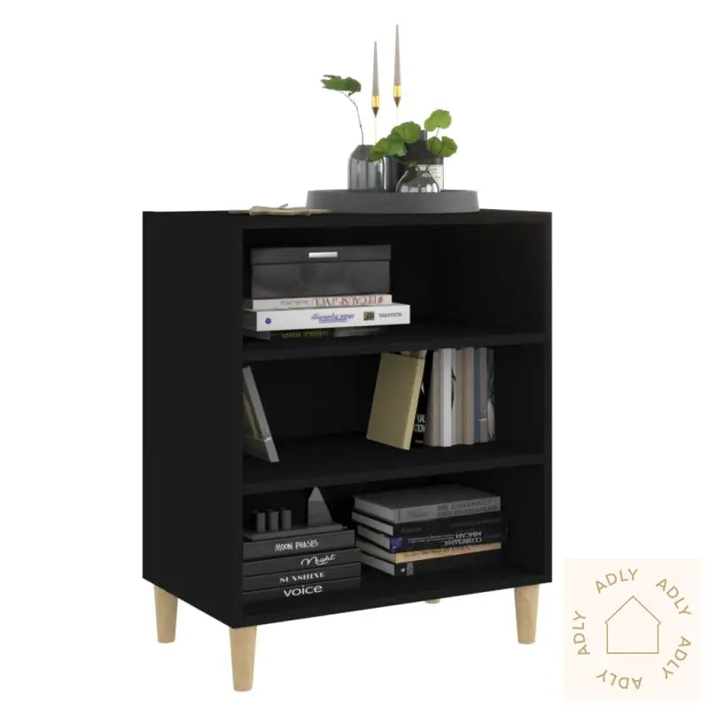Skjenk Svart 57X35X70 Cm Konstruert Tre