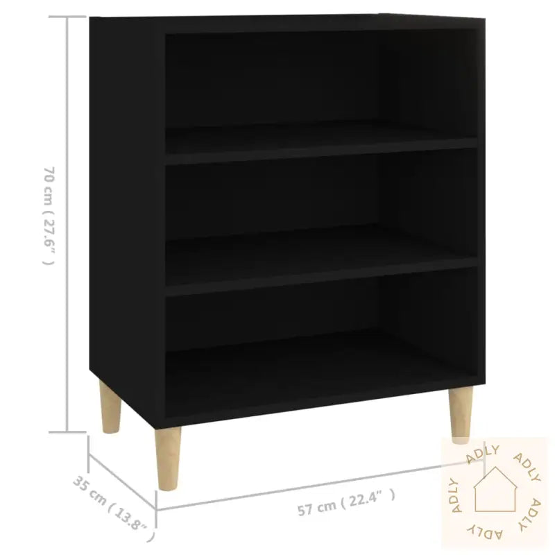 Skjenk Svart 57X35X70 Cm Konstruert Tre
