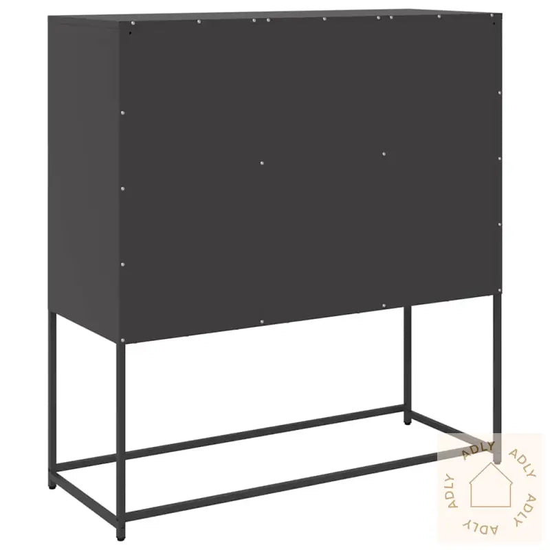 Skjenk Svart 100,5X39X107 Cm Kaldvalset Stål