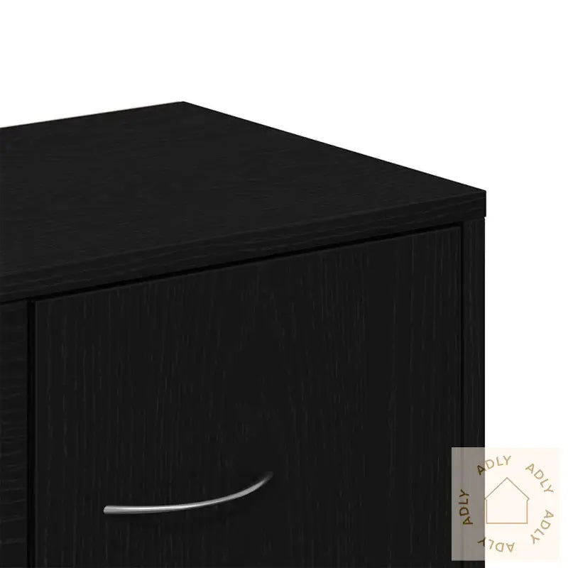 Skjenk Svart Eik 88X30X64 Cm Konstruert Tre