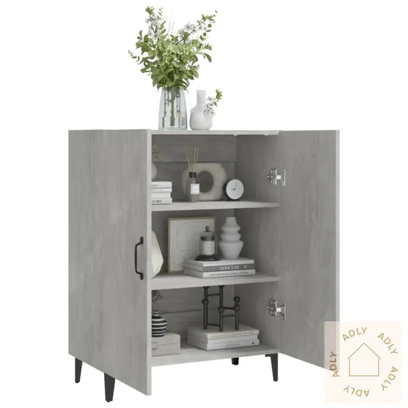 Skjenk Betonggrå 70X34X90 Cm Konstruert Tre