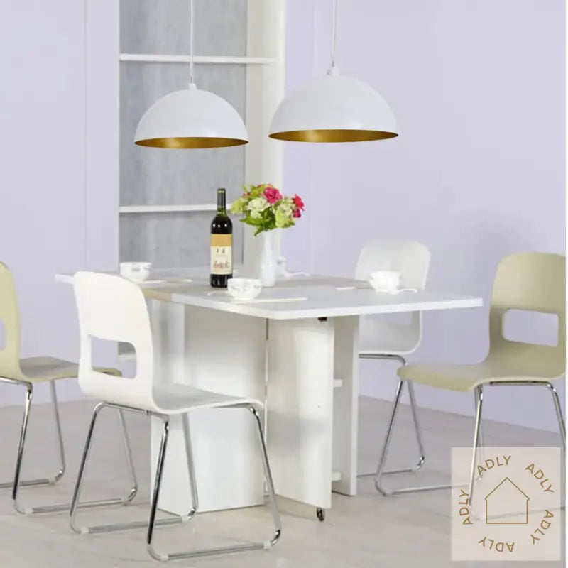 Taklampe 2 Stk Høydejusterbar Halvkuleformet Hvit