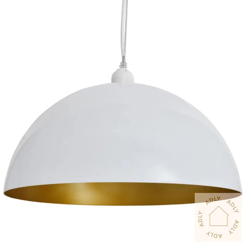 Taklampe 2 Stk Høydejusterbar Halvkuleformet Hvit