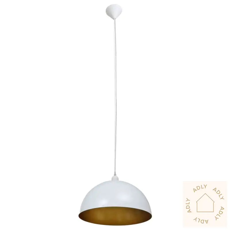 Taklampe 2 Stk Høydejusterbar Halvkuleformet Hvit