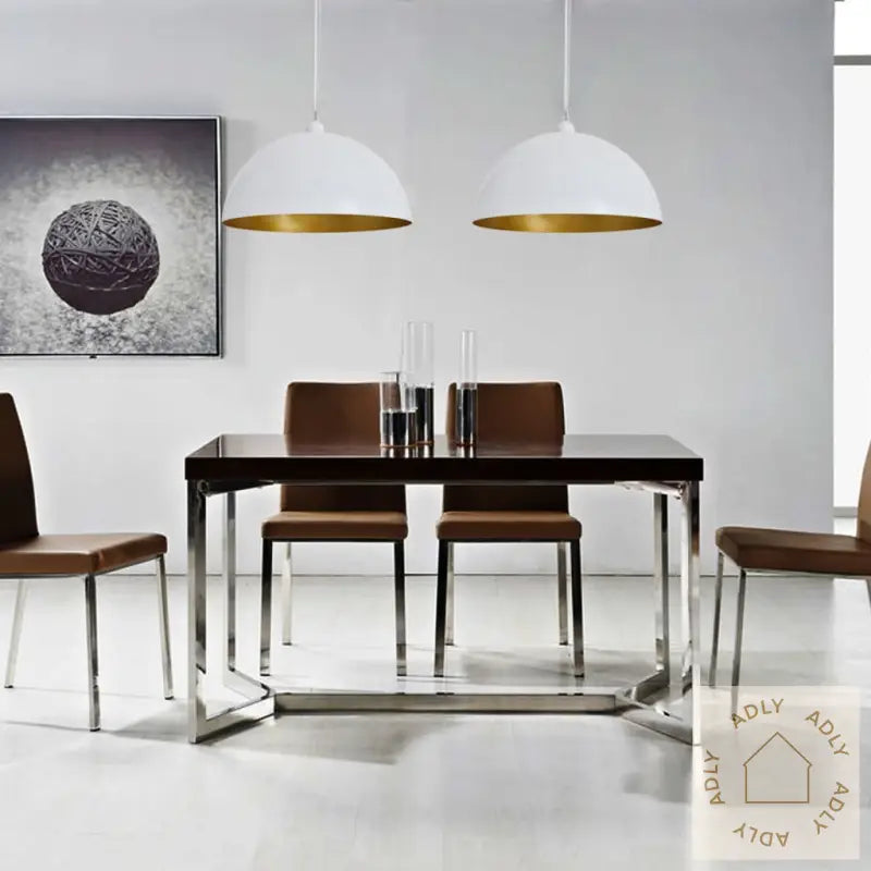 Taklampe 2 Stk Høydejusterbar Halvkuleformet Hvit