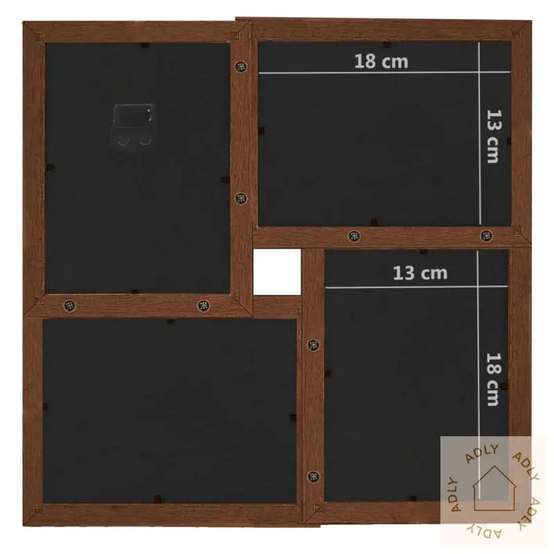 Fotorammekollasj For 24X(13X18 Cm) Bilde Mørkebrun Mdf