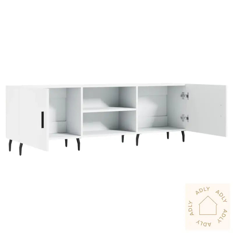 Tv-Benk Hvit 150X30X50 Cm Konstruert Tre