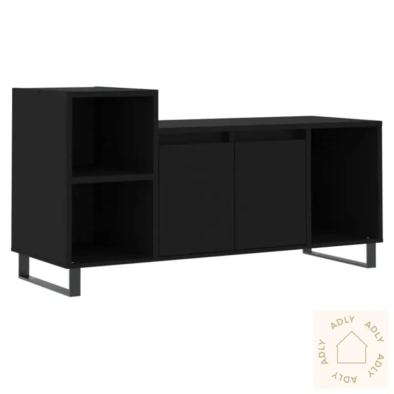 Tv-Benk Svart 100X35X55 Cm Konstruert Tre