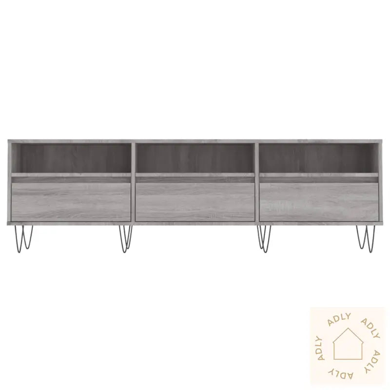 Tv-Benk Grå Sonoma 150X30X44,5 Cm Konstruert Tre
