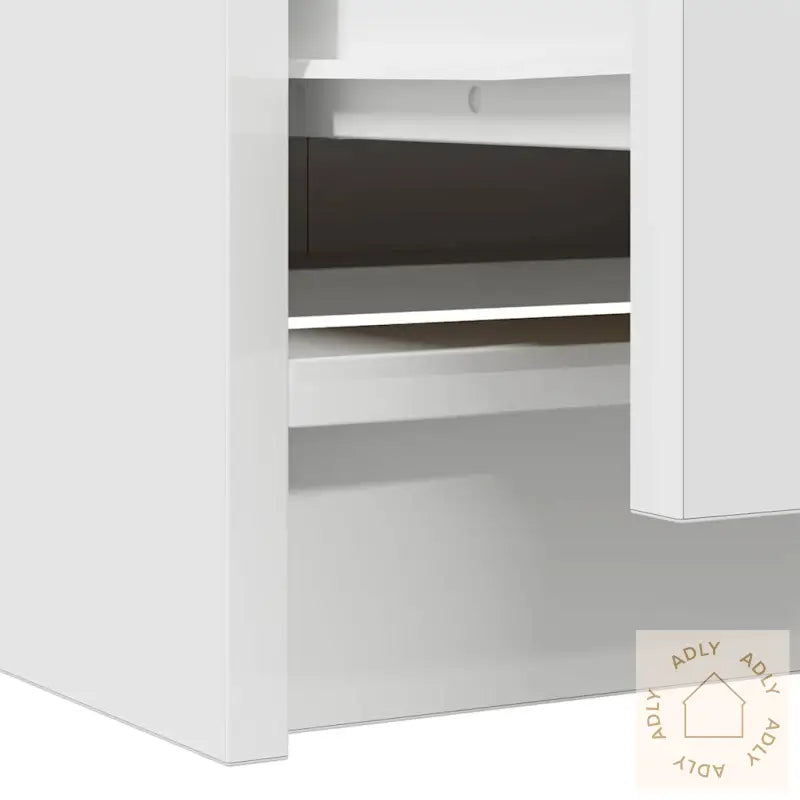Tv-Benk Hvit 40X35X54 Cm Konstruert Tre