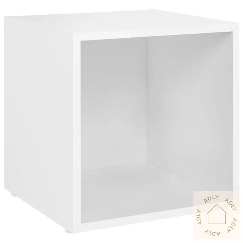 Tv-Benk Hvit 37X35X37 Cm Konstruert Tre