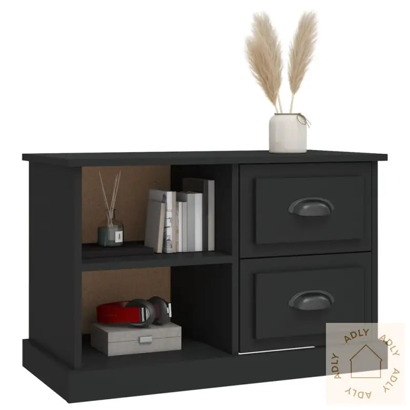 Tv-Benk Svart 73X35,5X47,5 Cm Konstruert Tre