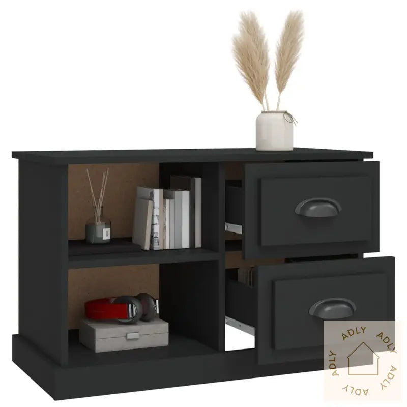 Tv-Benk Svart 73X35,5X47,5 Cm Konstruert Tre