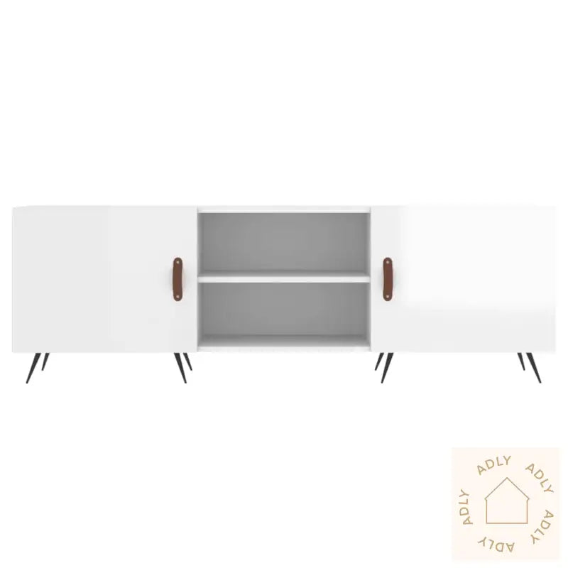 Tv-Benk Høyglans Hvit 150X30X50 Cm Konstruert Tre