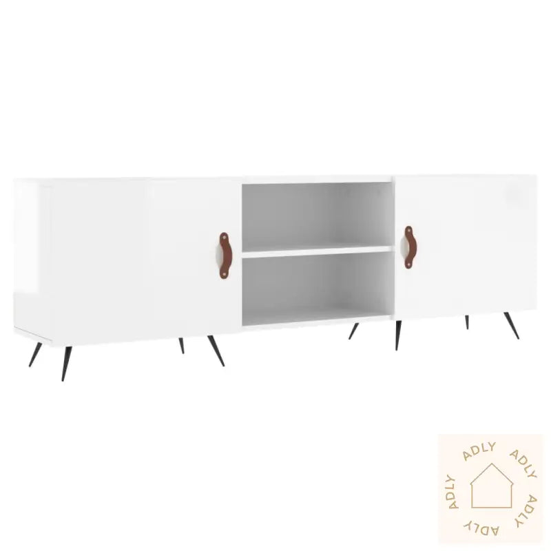 Tv-Benk Høyglans Hvit 150X30X50 Cm Konstruert Tre