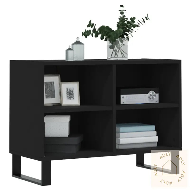 Tv-Benk Svart 69,5X30X50 Cm Konstruert Tre