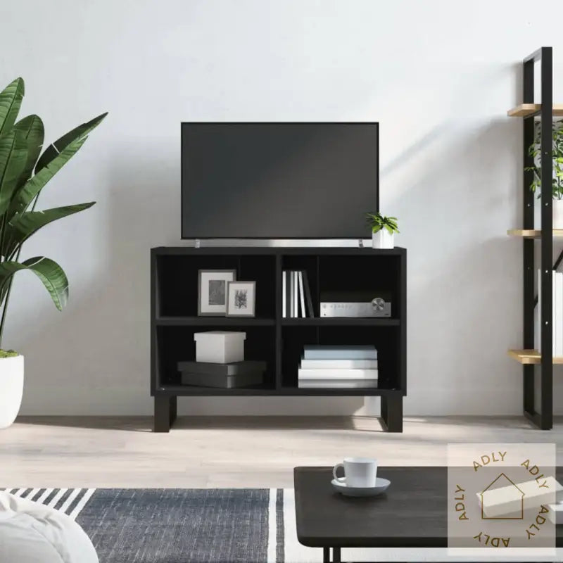 Tv-Benk Svart 69,5X30X50 Cm Konstruert Tre