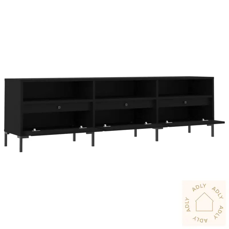 Tv-Benk Svart 150X30X44,5 Cm Konstruert Tre