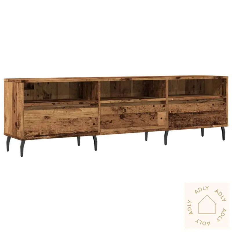 Tv-Benk Gammelt Tre 150X30X44,5 Cm Konstruert Tre