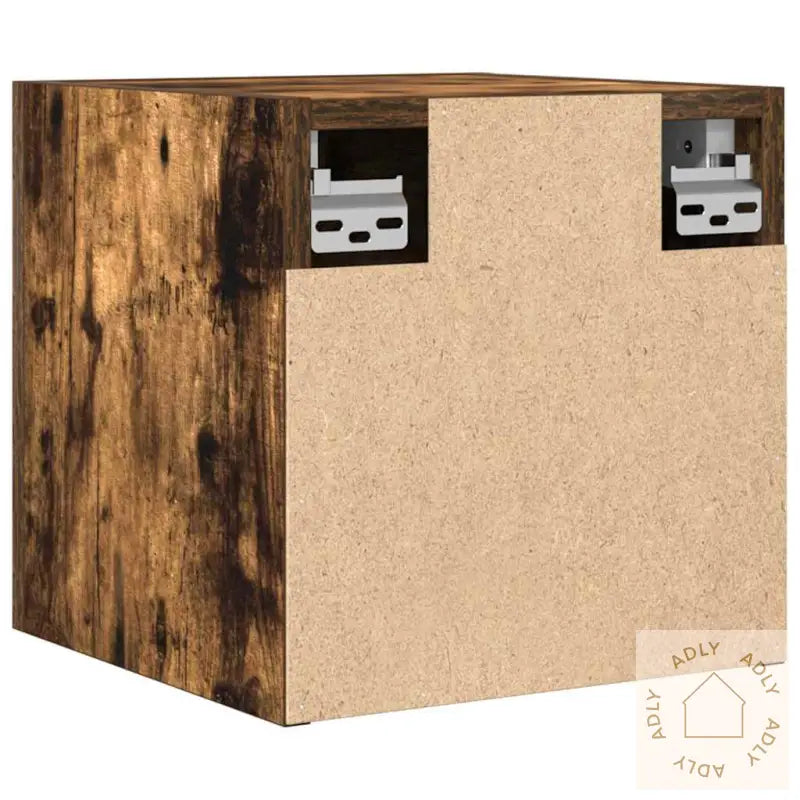 Vegghengt Tv-Benk Røkt Eik 30,5X30X30 Cm