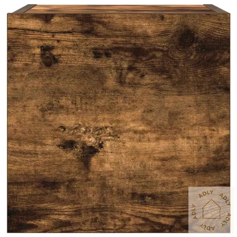 Vegghengt Tv-Benk Røkt Eik 30,5X30X30 Cm