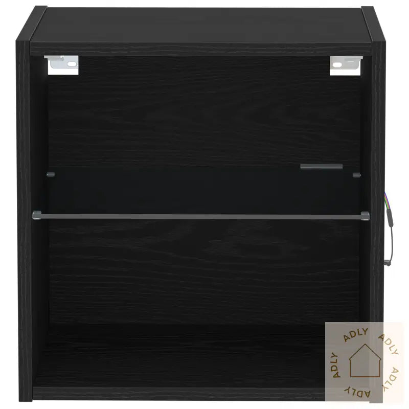 Flytende Hylle Svart Eik 40X28,5X40 Cm Konstruert Tre